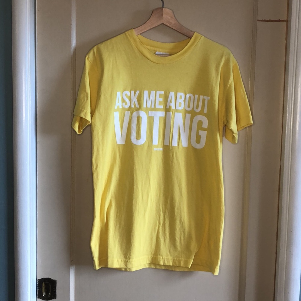 Ask Me About Voting graphic tee